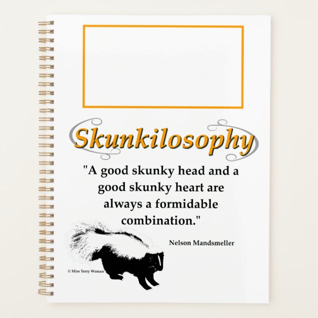 A good skunky head and a good skunky heart planner (Front)