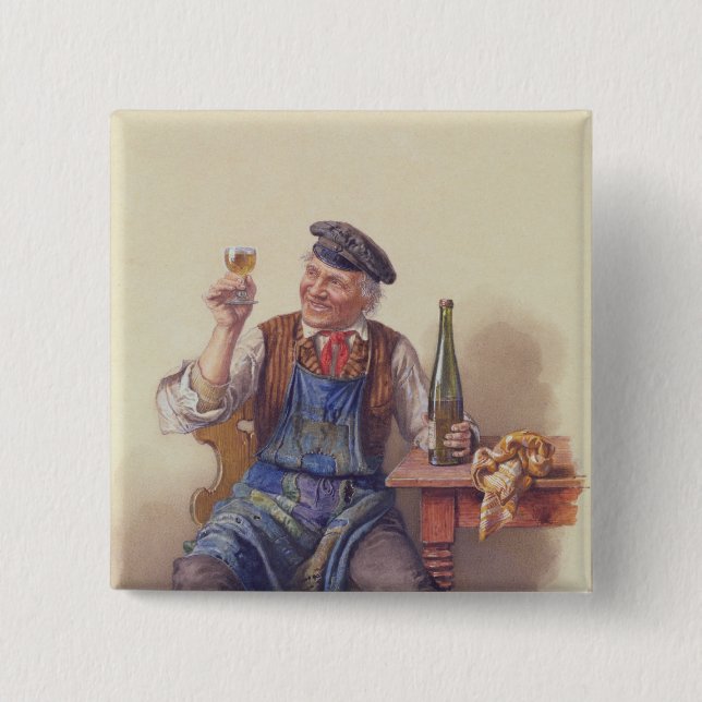 A Good Vintage 15 Cm Square Badge (Front)