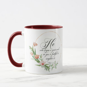A good work, Pink tulips frame Mug