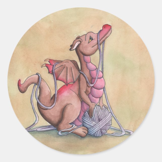 A Good Yarn Classic Round Sticker (Front)