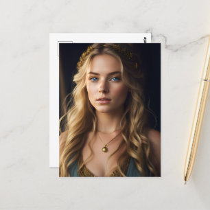 A Gorgeous Blonde Woman Postcard