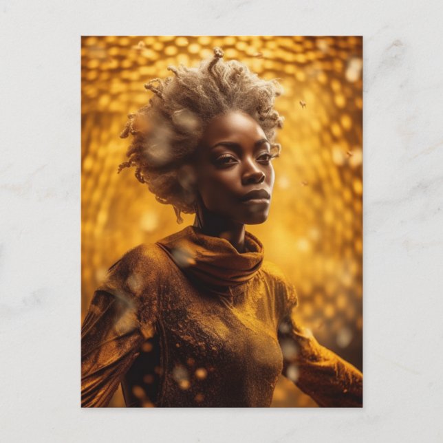 A Gorgeous Goddess of the Honey Bees Postcard (Front)