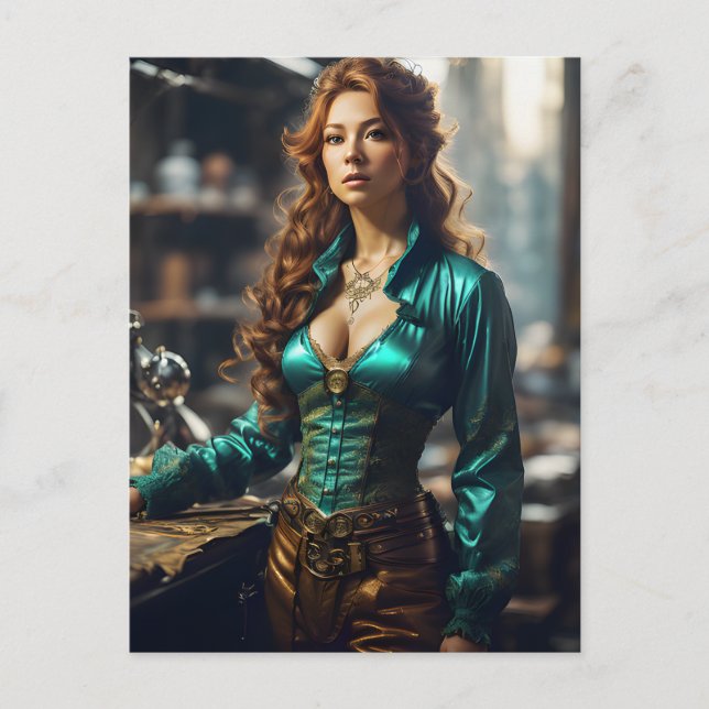 A Gorgeous Woman Postcard (Front)