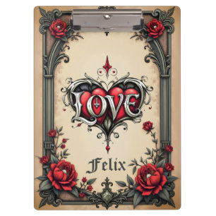 A gothic romance. An ornate, gothic-style  Clipboard