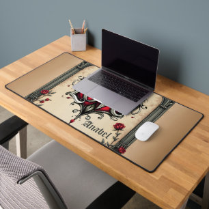 A gothic romance. An ornate, gothic-style Desk Mat