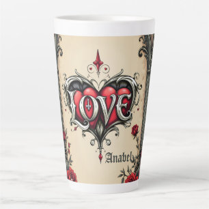 A gothic romance. An ornate, gothic-style Latte Mug