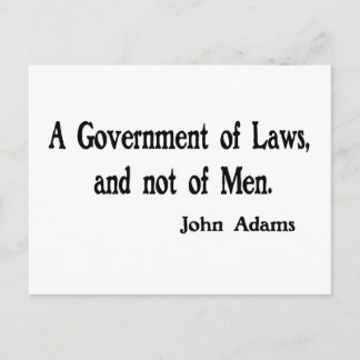 A Government of Laws Postcard