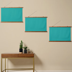 A gradient background blending blue into green. hanging tapestry
