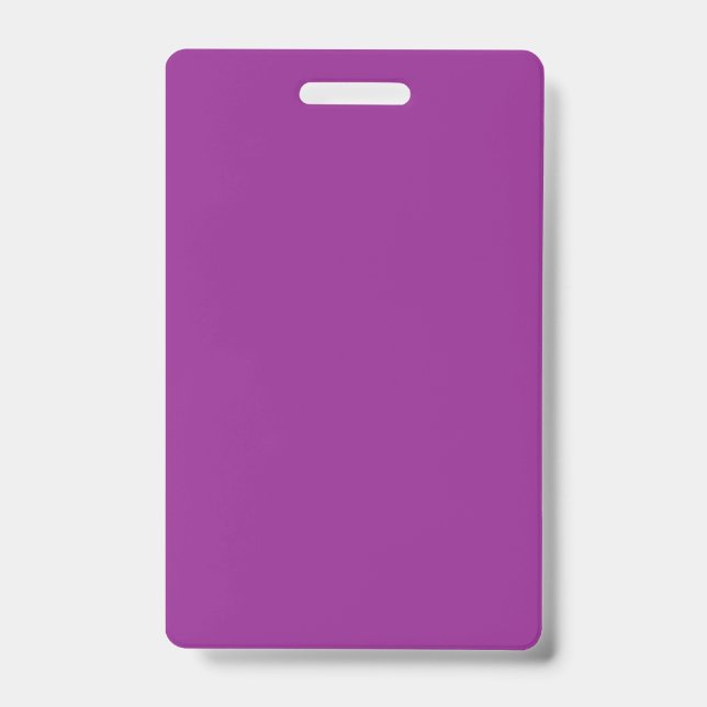A gradient background blending shades of pink and  ID badge (Front)