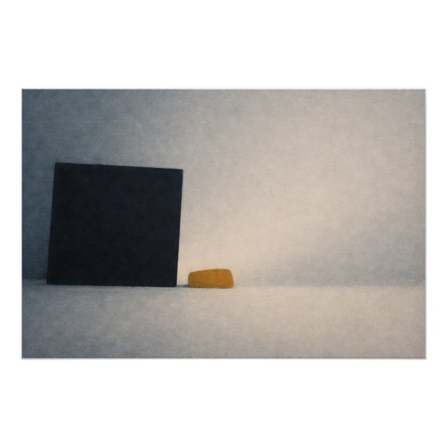 A Grain of Sand Against the Mirror Abstract Art Poster (Front)