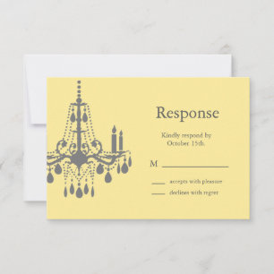 A Grand Ballroom RSVP yellow/grey Card