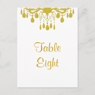 A Grand Ballroom Table Number (yellow) Postcard
