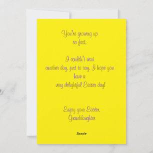 A GRANDDAUGHTER'S PERSONALIZED EASTER CARD