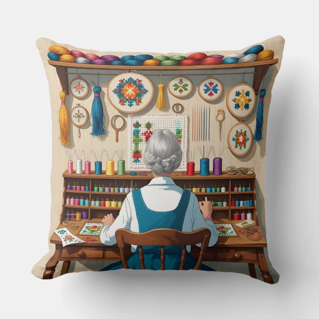 A Grandma Cross Stitcher  Cushion (Front)