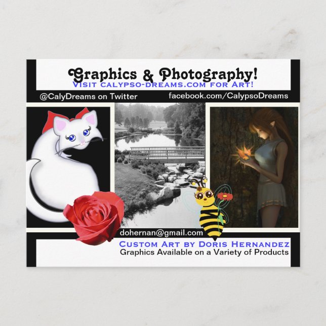 A* Graphics Mix Business Card Postcard (Front)