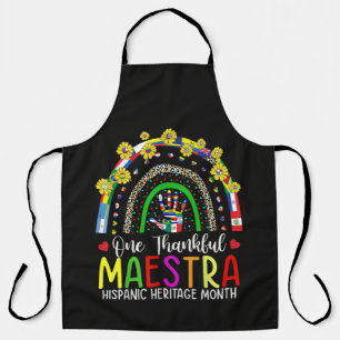 A Grateful Maestra Teacher Hispanic Heritage Month Apron