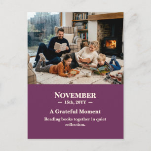 A Grateful Moment November Memory Photo Postcard