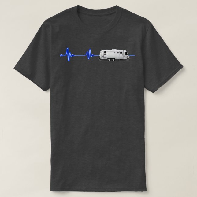 A Great Airstream  with a blue neon heartbeat!!  T-Shirt (Design Front)