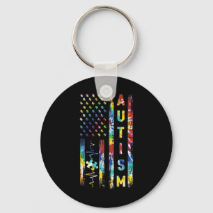 A Great Autism Awareness Month Design With America Key Ring