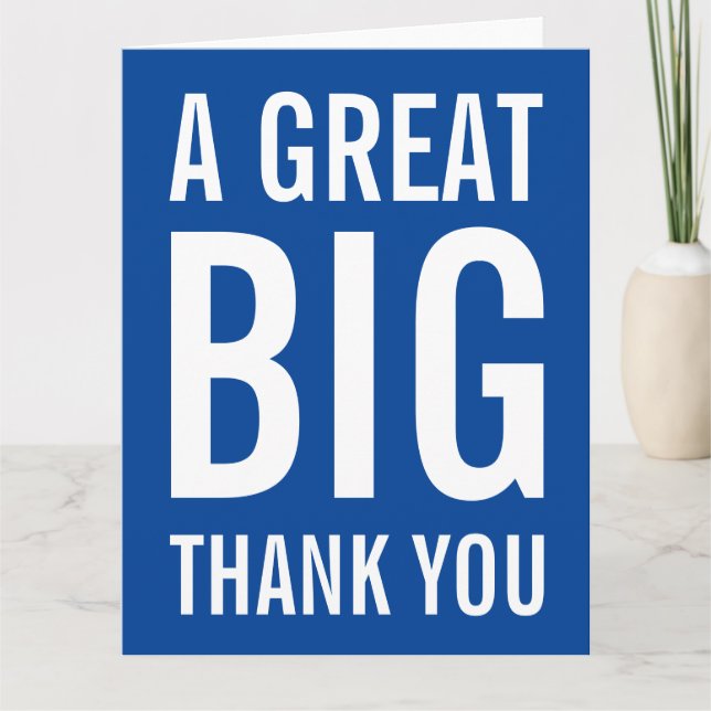 A Great Big Thank You Card (Front)