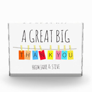 A Great Big Thank You, Cute Bright Bunting – Photo Block