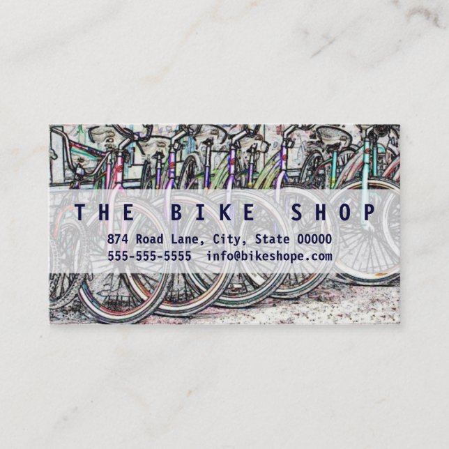 A great bike design business card (Front)