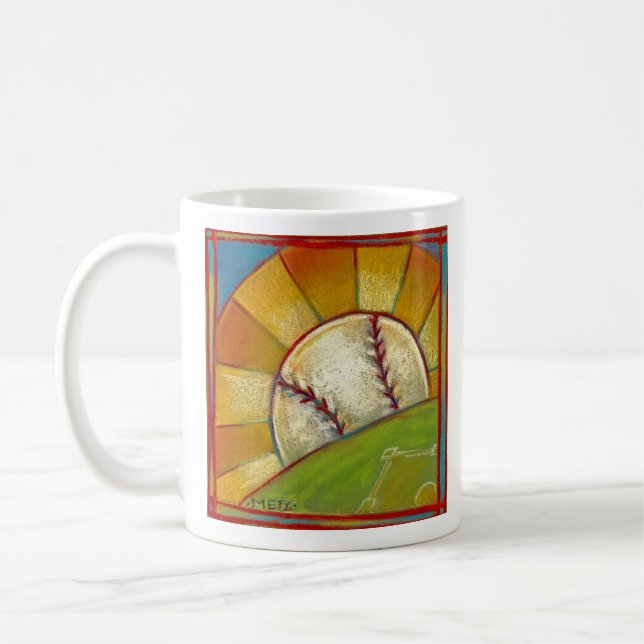 "A Great Day for Baseball" mug (Left)