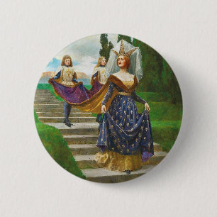 A Great Lady, c. 1910 by John Collier 6 Cm Round Badge