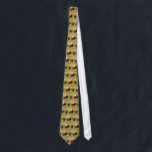 A Great Miracle Tie<br><div class="desc">(multiple products selected)4 dreidels are laid out to spell (in Hebrew) A Great Miracle happened Here . a red,  blue,  green and yellow on a yellow background.</div>