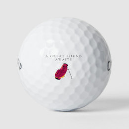 'A Great Round Awaits' Encouraging Uplifting Gift  Golf Balls
