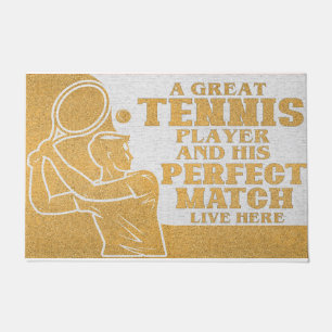 A Great Tennis Player And His Perfect Match Doormat