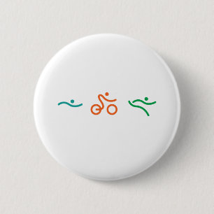 A great Triathlon gift for your friend or family 6 Cm Round Badge