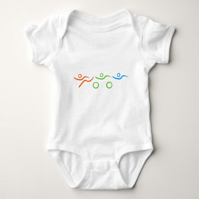 A great Triathlon gift for your friend or family Baby Bodysuit (Front)