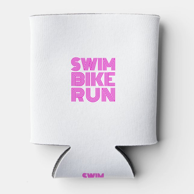 A great Triathlon gift for your friend or family Can Cooler (Front)