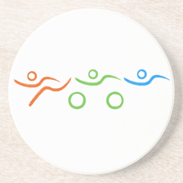 A great Triathlon gift for your friend or family Coaster (Front)