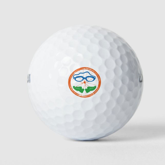 A great Triathlon gift for your friend or family Golf Balls (Front)