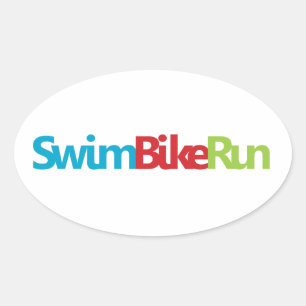A great Triathlon gift for your friend or family Oval Sticker