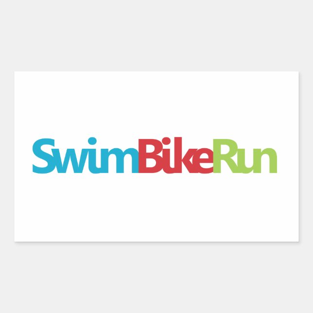 A great Triathlon gift for your friend or family Rectangular Sticker (Front)