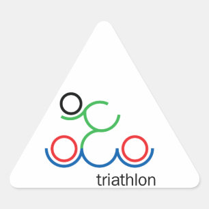 A great Triathlon gift for your friend or family Triangle Sticker