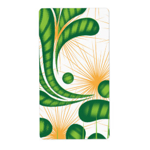A green and gold artistic pattern depicting a tree