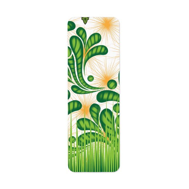 A green and gold artistic pattern depicting a tree (Front)