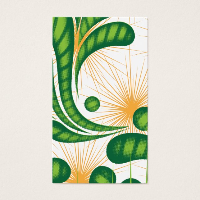 A green and gold artistic pattern depicting a tree (Front)