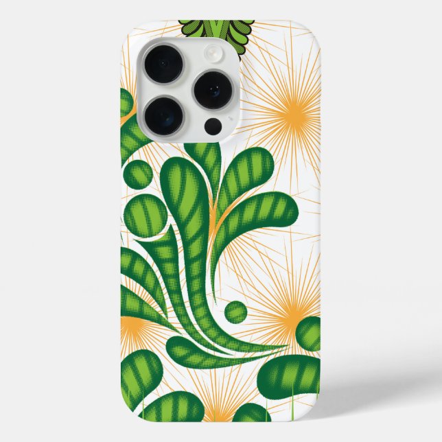 A green and gold artistic pattern depicting a tree Case-Mate iPhone case (Back)