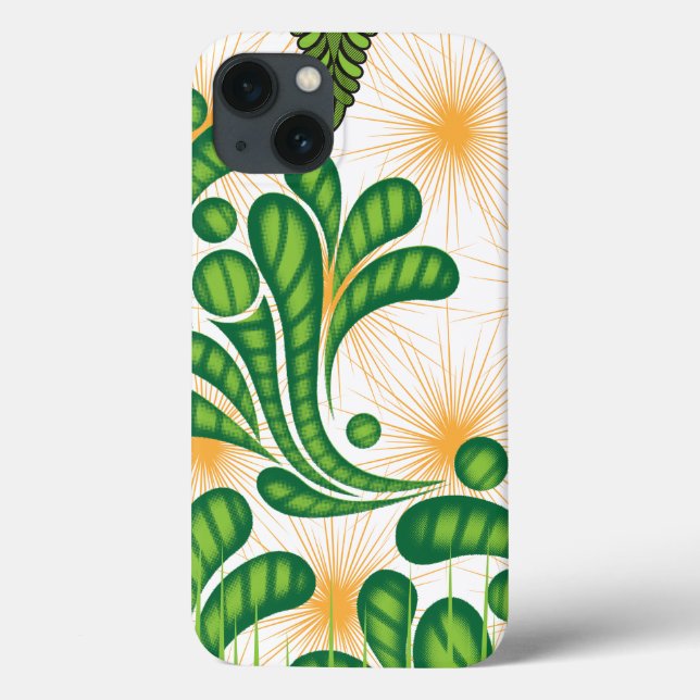 A green and gold artistic pattern depicting a tree Case-Mate iPhone case (Back)