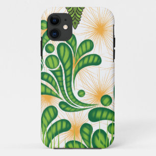 A green and gold artistic pattern depicting a tree Case-Mate iPhone case