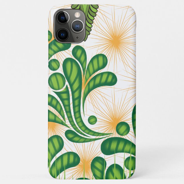 A green and gold artistic pattern depicting a tree Case-Mate iPhone case (Back)