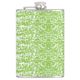 a green and white abstract background hip flask