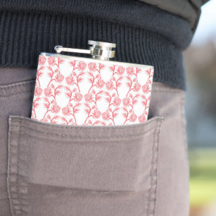 a green and white abstract background hip flask