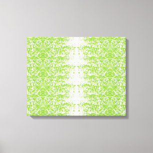 a green and white background with small dots canvas print