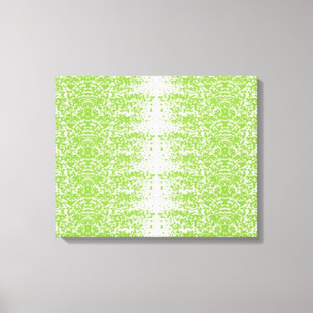 a green and white background with small dots canvas print (Front)